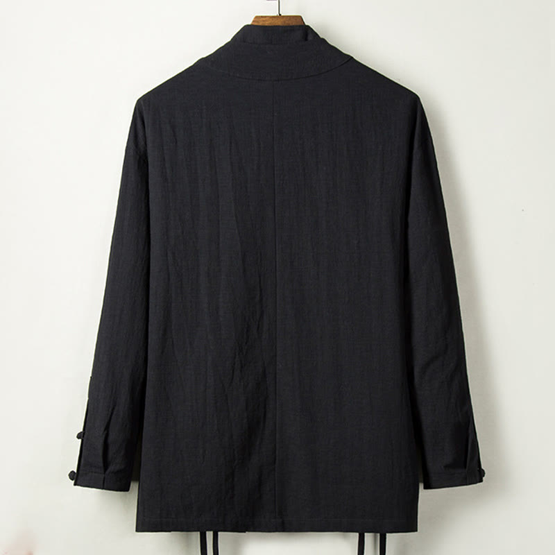 Veste en coton et lin pour homme avec Buddha Stones tombantes