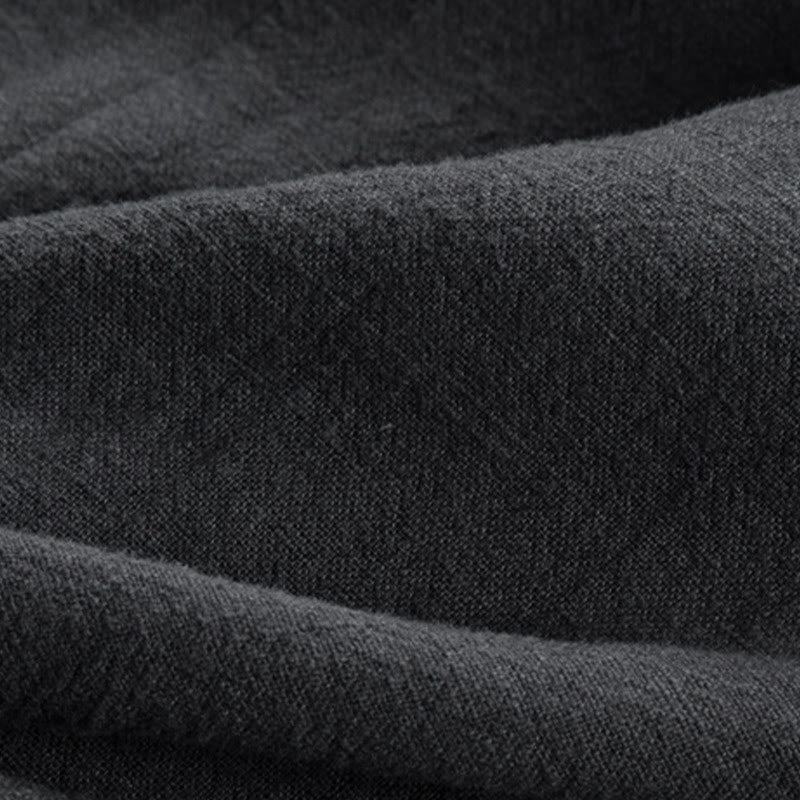 Veste en coton et lin pour homme avec lacets simples et Buddha Stones - image 11