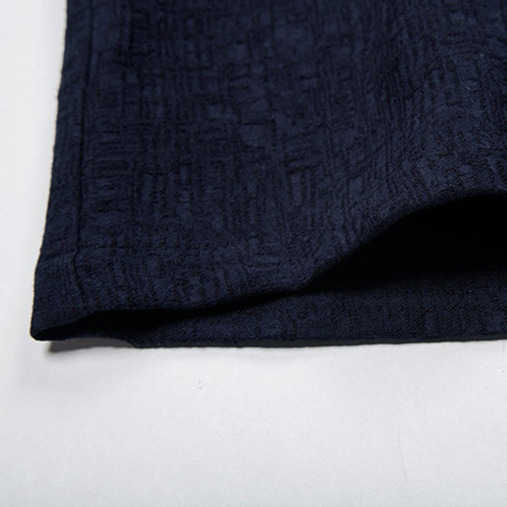 Chemise boutonnée à manches longues et col montant en coton et lin pour homme Motif Buddha Stones - image 11