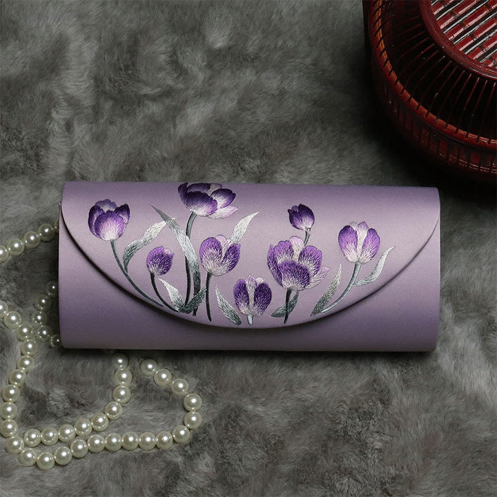 Sac à main en forme de tulipe Buddha Stones et broderie Su pour mariage