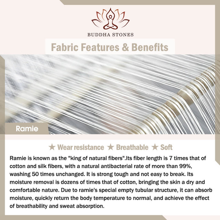 Chemise décontractée en lin et coton pour homme avec poches et motif Buddha Stones