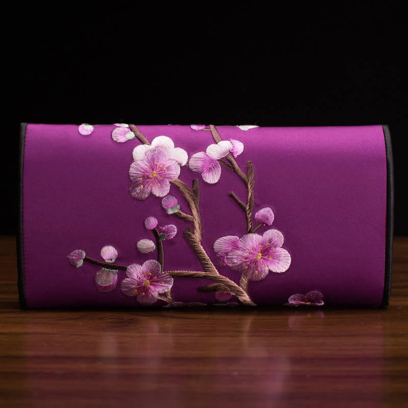 Sac à main long avec broderie Buddha Stones Plum Bossom Su Journey Shopping
