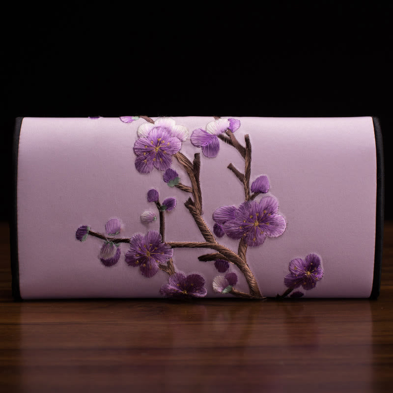 Sac à main long avec broderie Buddha Stones Plum Bossom Su Journey Shopping