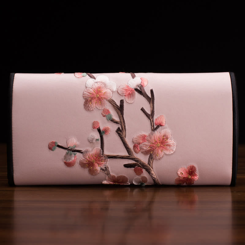Sac à main long avec broderie Buddha Stones Plum Bossom Su Journey Shopping