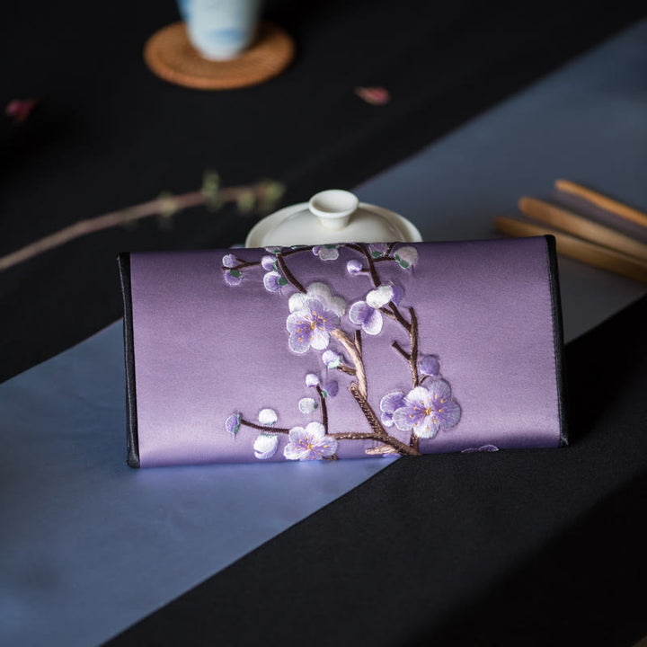 Sac à main long avec broderie Buddha Stones Plum Bossom Su Journey Shopping