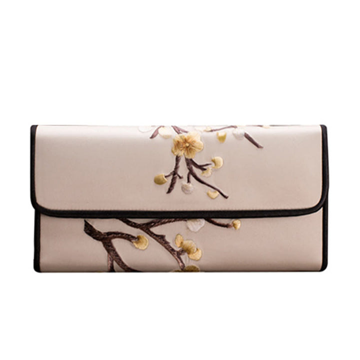 Sac à main long avec broderie Buddha Stones Plum Bossom Su Journey Shopping