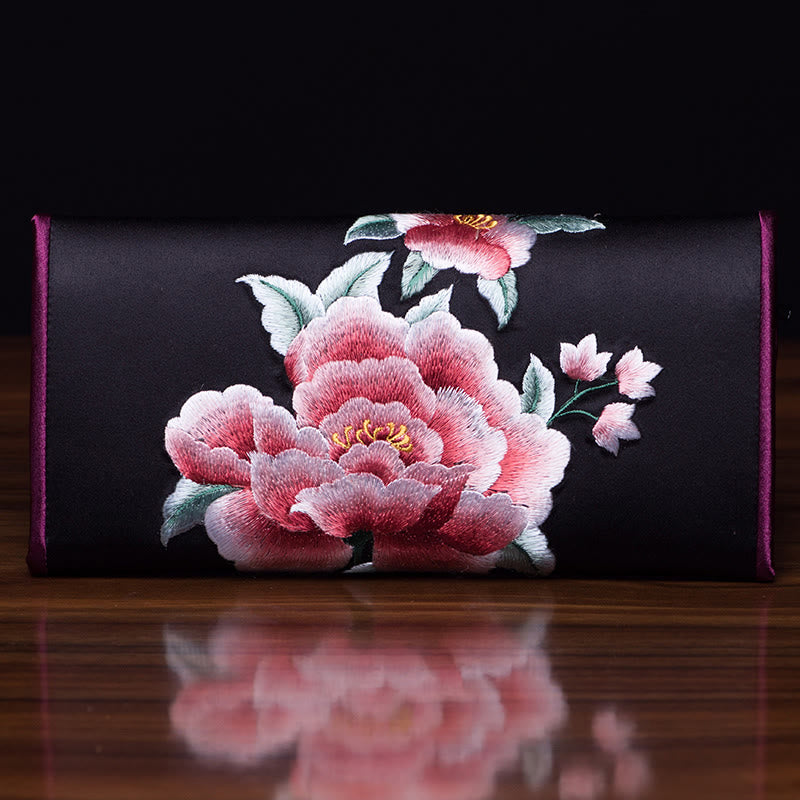 Sac à main long avec broderie Buddha Stones Peony Su Journey Shopping