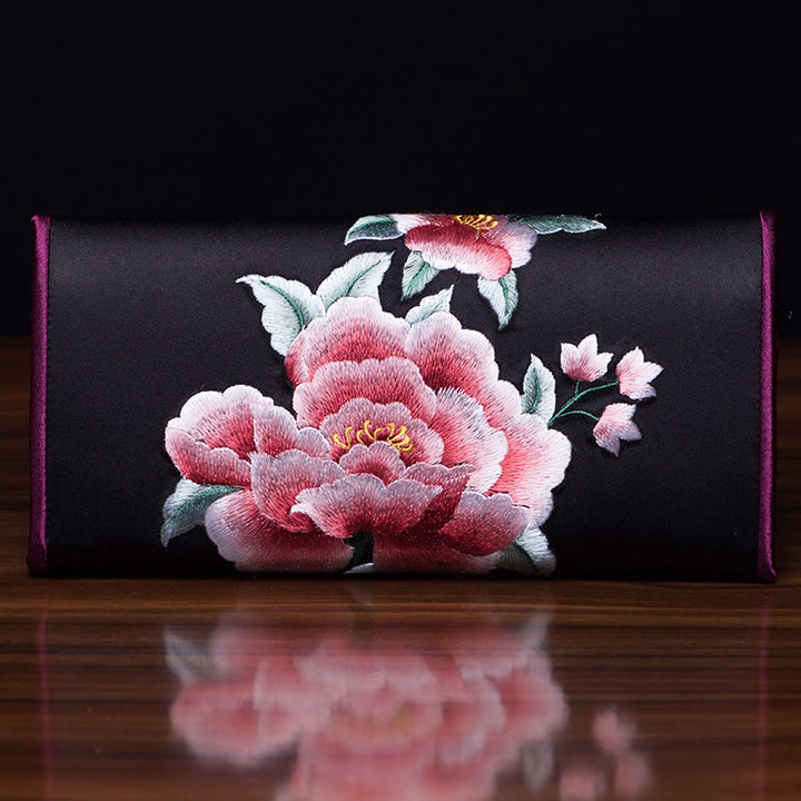 Sac à main long avec broderie Buddha Stones Peony Su Journey Shopping