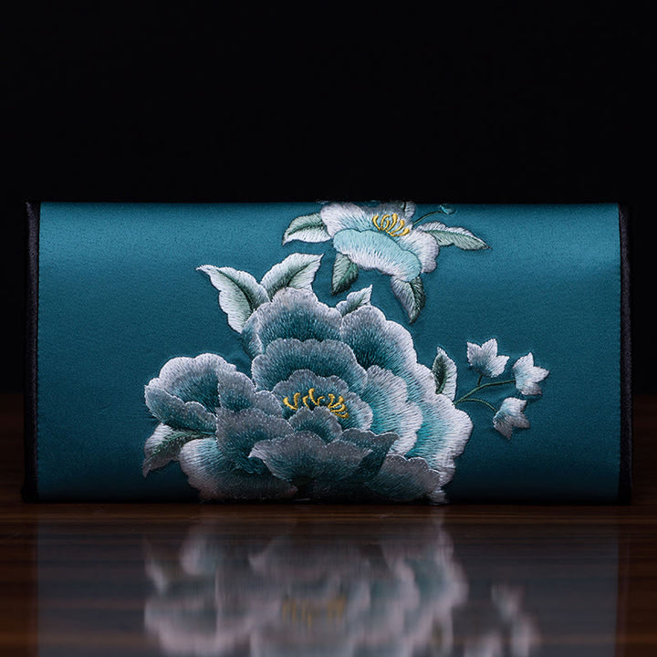 Sac à main long avec broderie Buddha Stones Peony Su Journey Shopping