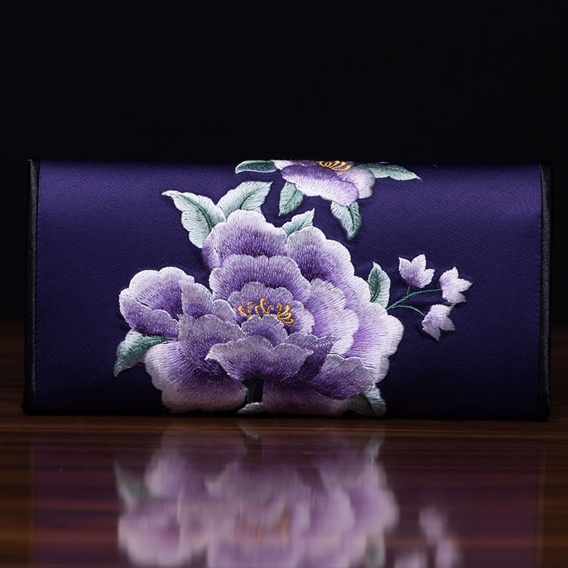 Sac à main long avec broderie Buddha Stones Peony Su Journey Shopping