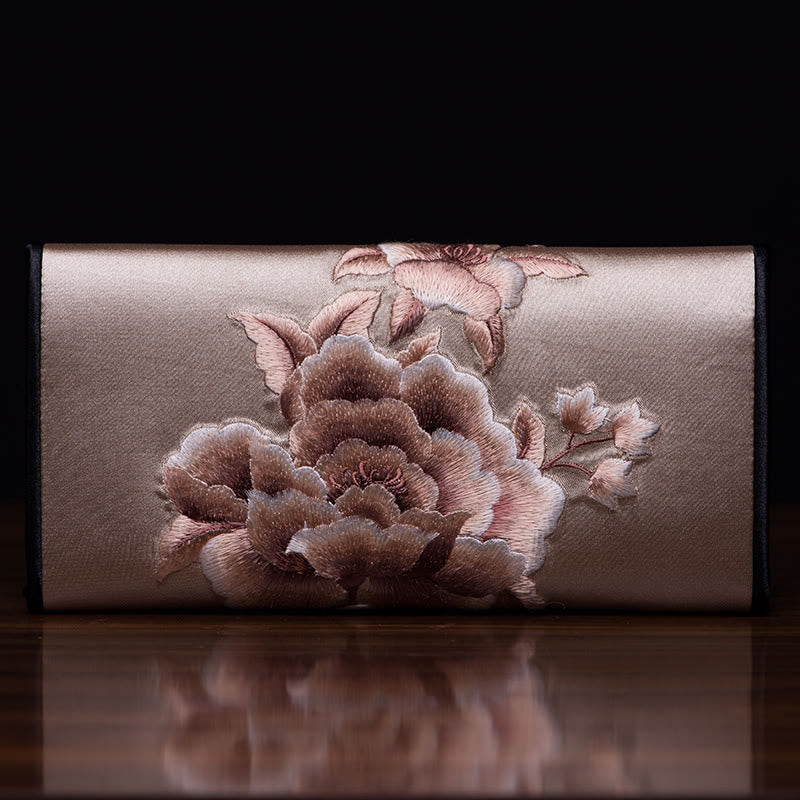 Sac à main long avec broderie Buddha Stones Peony Su Journey Shopping