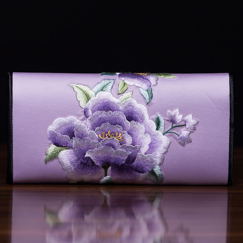Sac à main long avec broderie Buddha Stones Peony Su Journey Shopping