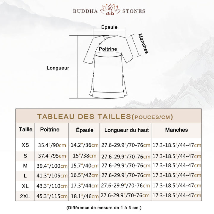 Ensemble de vêtements pour femmes de couleur unie Buddha Stones vintage yoga zen prière méditation spirituelle pratique - image 5
