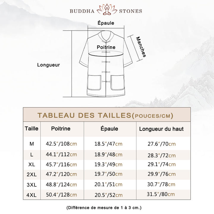 Costume Tang en Buddha Stones Hanfu Dragon chinois Uniforme de Kung Fu traditionnel Haut à manches courtes et pantalon Vêtements Ensemble pour hommes - image 4