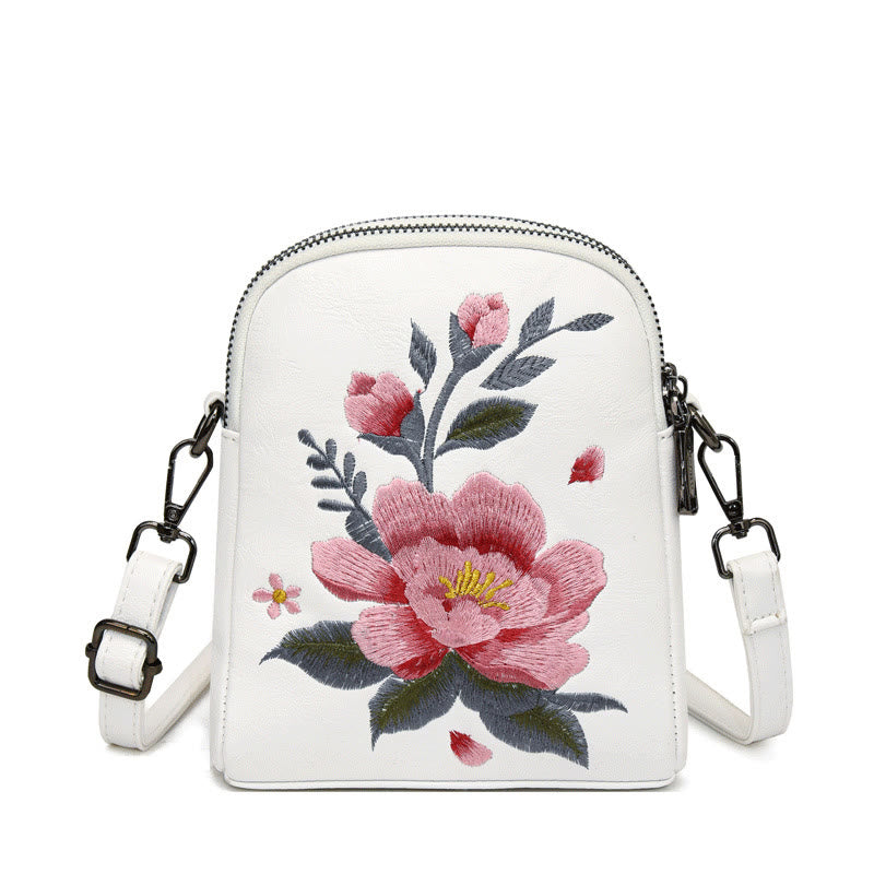 Sac à main brodé Buddha Stones Lotus Su Journey Shopping Sac à bandoulière Sac à bandoulière
