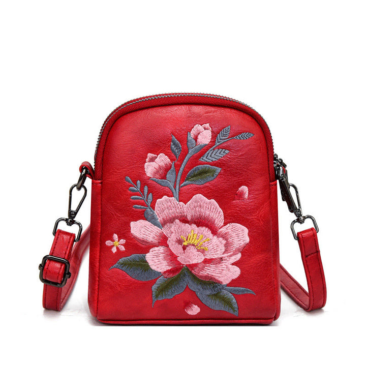 Sac à main brodé Buddha Stones Lotus Su Journey Shopping Sac à bandoulière Sac à bandoulière