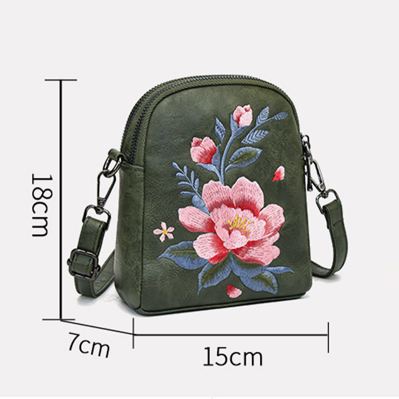Sac à main brodé Buddha Stones Lotus Su Journey Shopping Sac à bandoulière Sac à bandoulière
