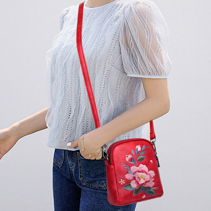 Sac à main brodé Buddha Stones Lotus Su Journey Shopping Sac à bandoulière Sac à bandoulière