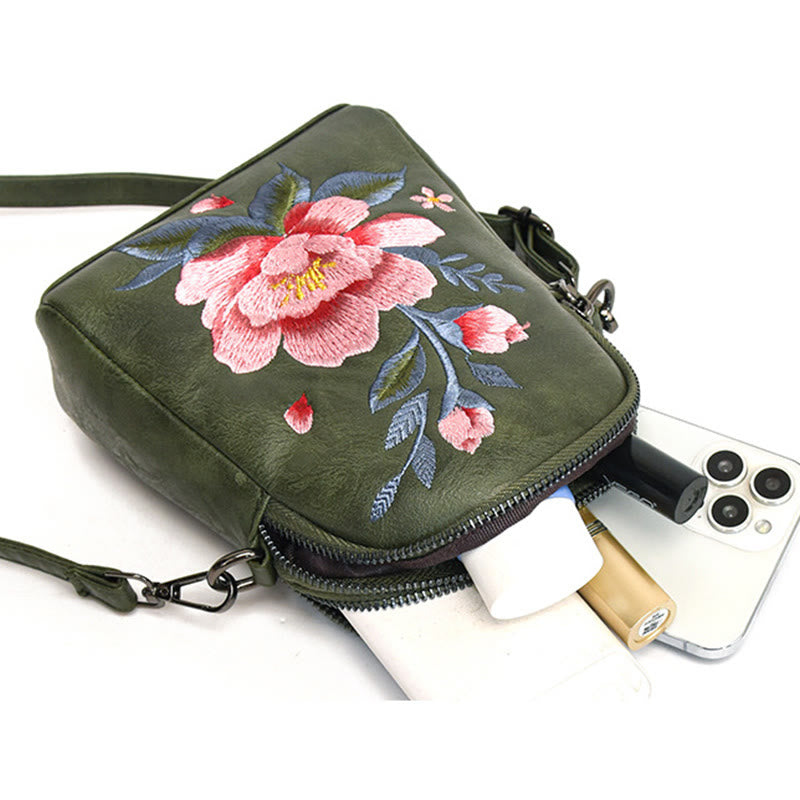 Sac à main brodé Buddha Stones Lotus Su Journey Shopping Sac à bandoulière Sac à bandoulière