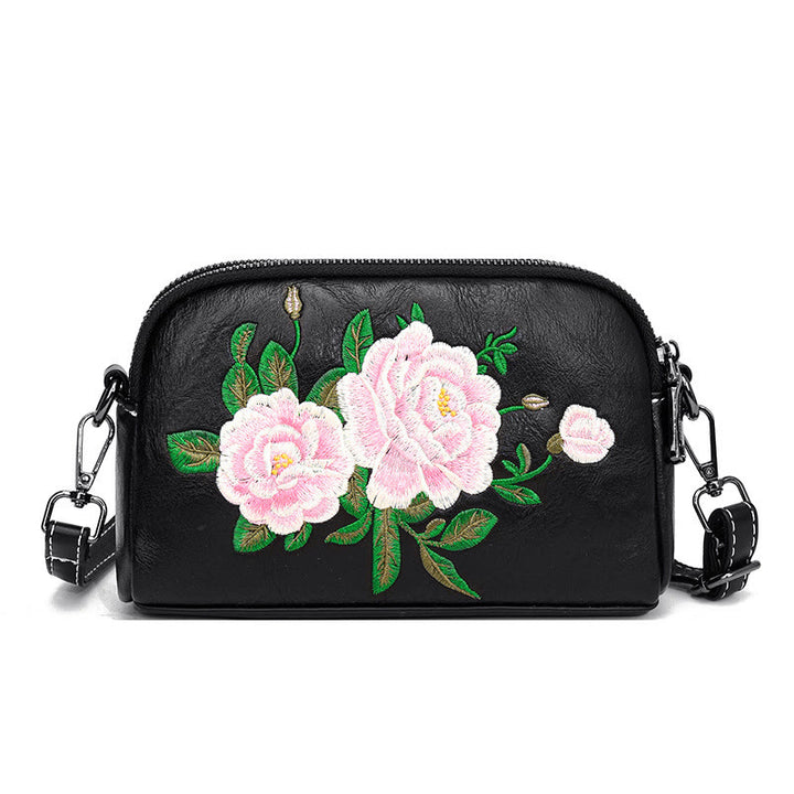 Sac à main en Buddha Stones, de pivoine, de grenade, de fleurs, brodé, sac à bandoulière