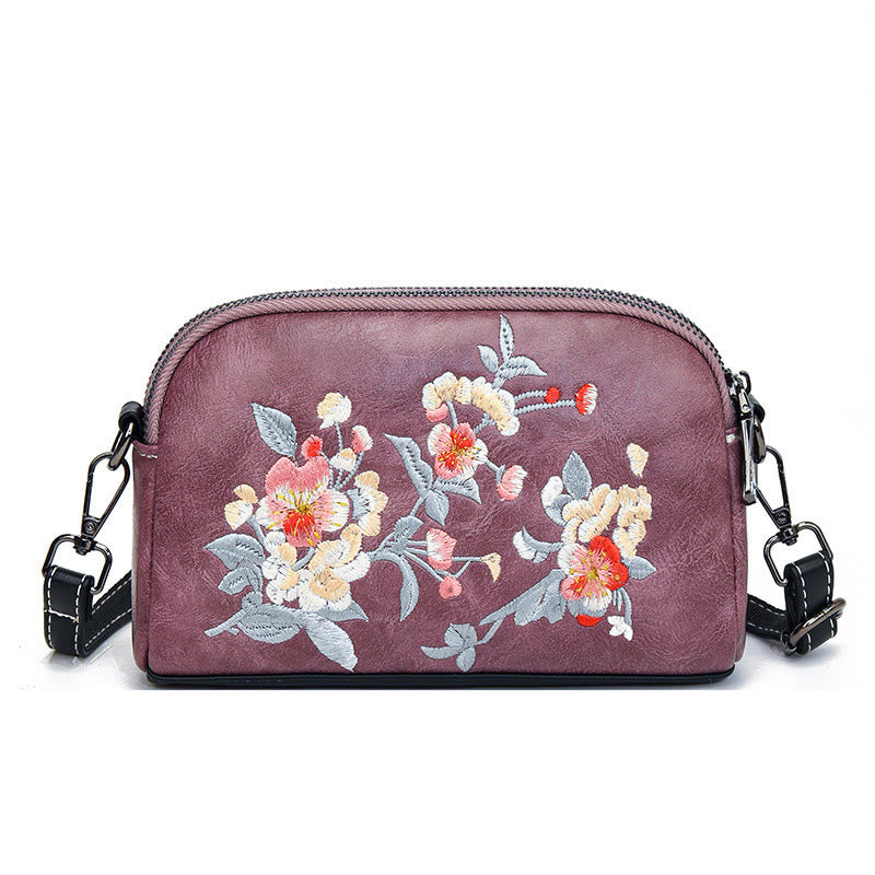 Sac à main en Buddha Stones, de pivoine, de grenade, de fleurs, brodé, sac à bandoulière