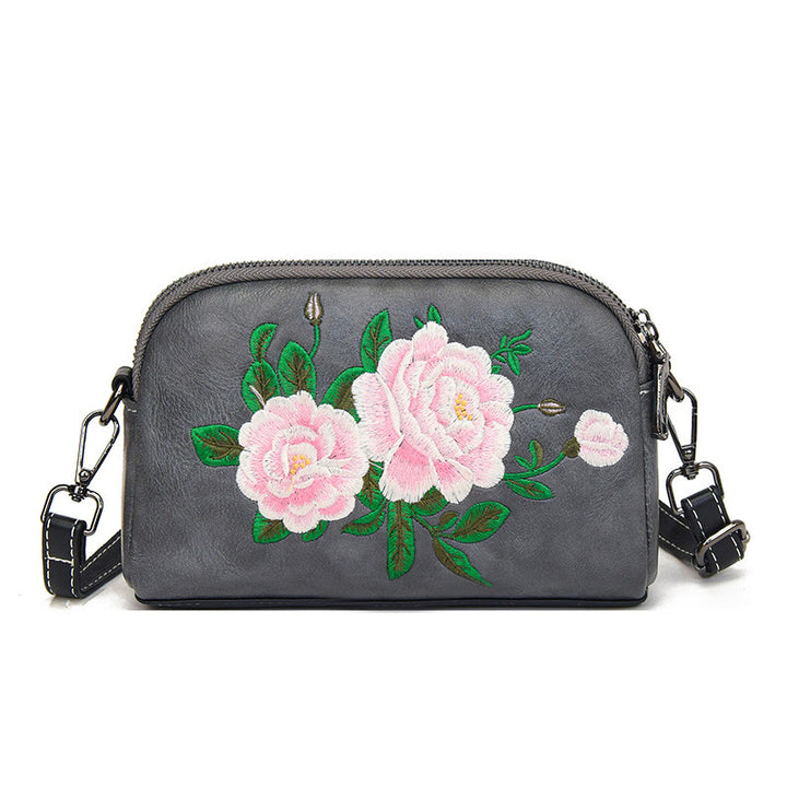 Sac à main en Buddha Stones, de pivoine, de grenade, de fleurs, brodé, sac à bandoulière