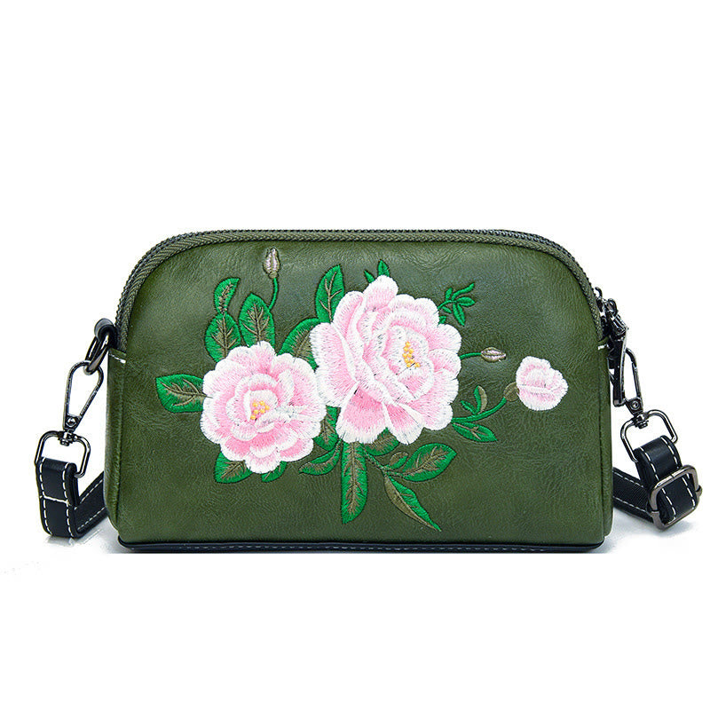 Sac à main en Buddha Stones, de pivoine, de grenade, de fleurs, brodé, sac à bandoulière