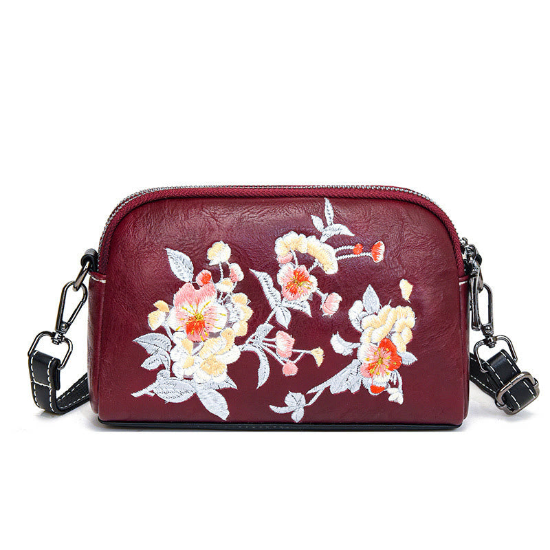 Sac à main en Buddha Stones, de pivoine, de grenade, de fleurs, brodé, sac à bandoulière