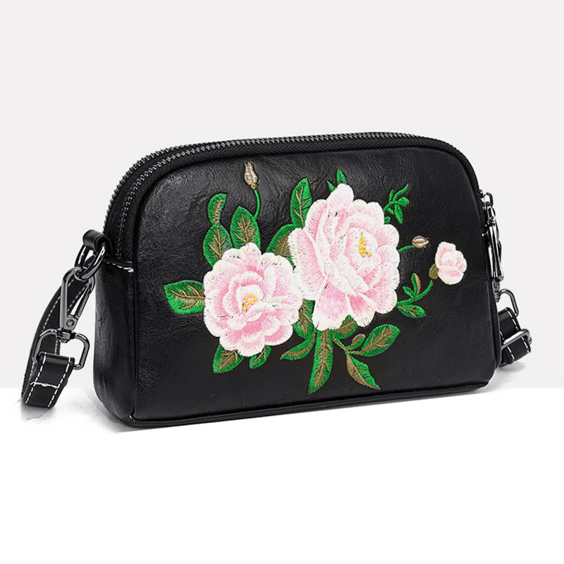 Sac à main en Buddha Stones, de pivoine, de grenade, de fleurs, brodé, sac à bandoulière