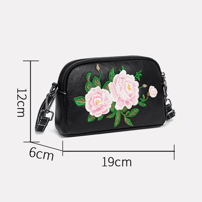 Sac à main en Buddha Stones, de pivoine, de grenade, de fleurs, brodé, sac à bandoulière