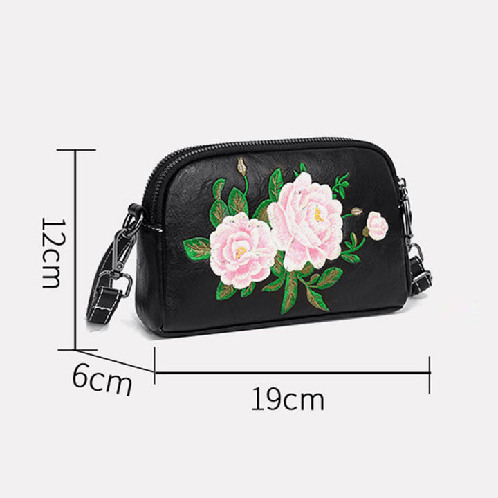 Sac à main en Buddha Stones, de pivoine, de grenade, de fleurs, brodé, sac à bandoulière