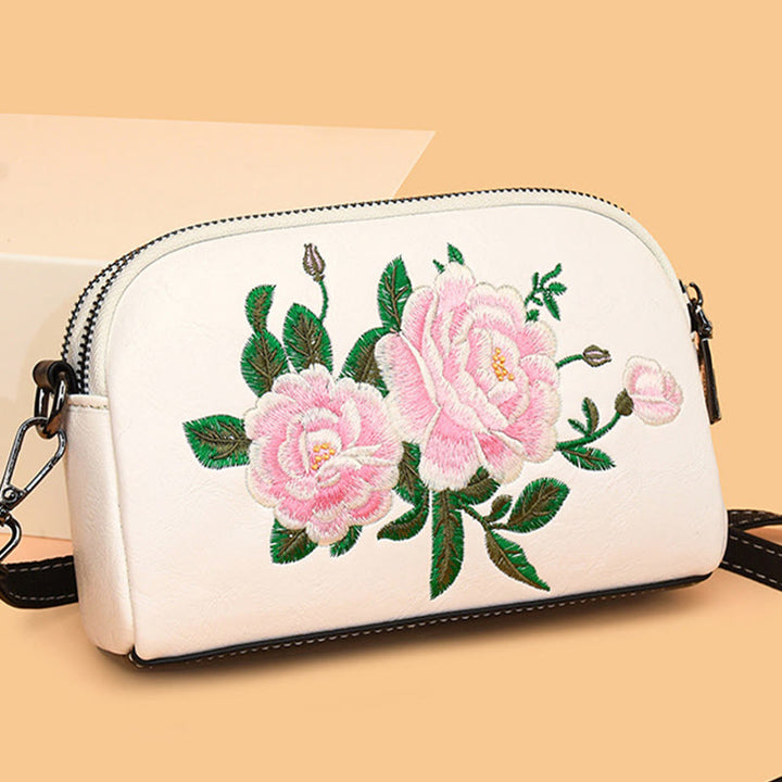Sac à main en Buddha Stones, de pivoine, de grenade, de fleurs, brodé, sac à bandoulière