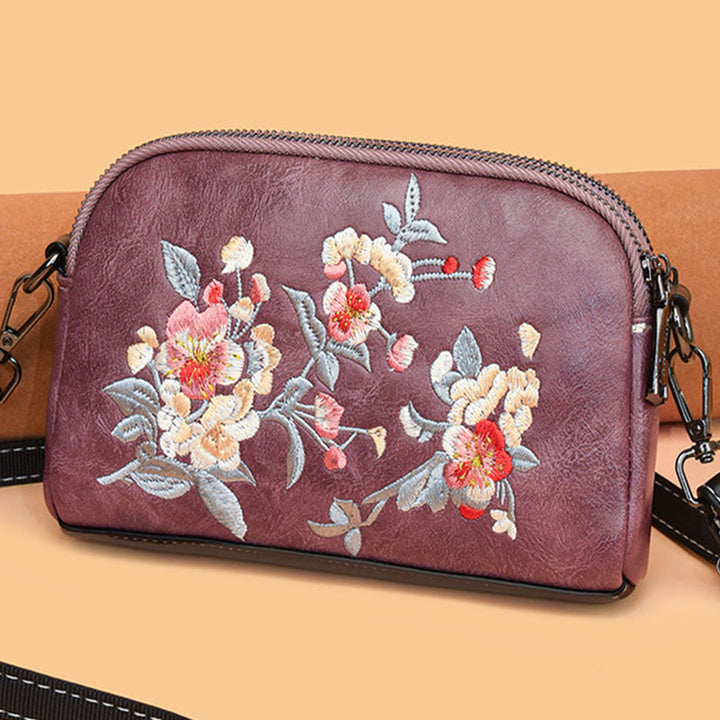 Sac à main en Buddha Stones, de pivoine, de grenade, de fleurs, brodé, sac à bandoulière