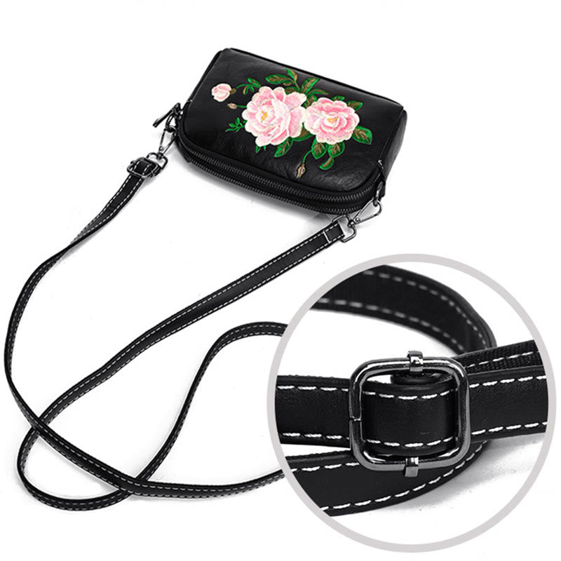 Sac à main en Buddha Stones, de pivoine, de grenade, de fleurs, brodé, sac à bandoulière