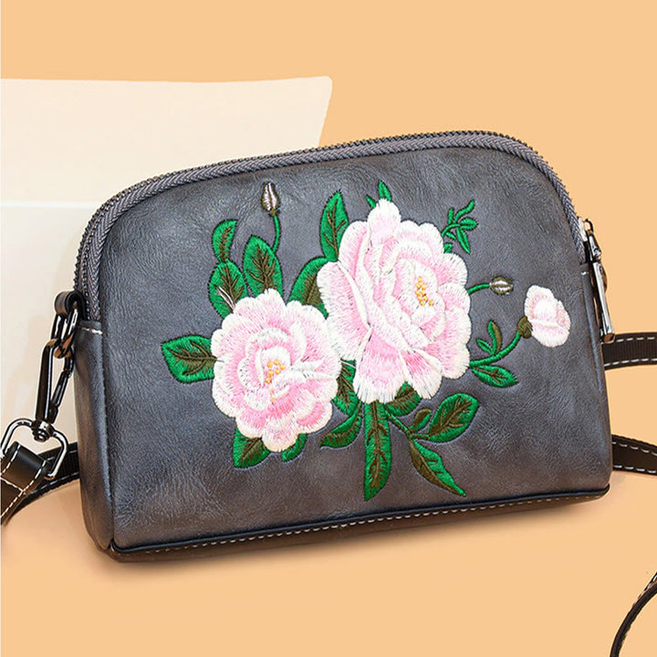 Sac à main en Buddha Stones, de pivoine, de grenade, de fleurs, brodé, sac à bandoulière