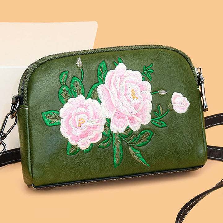 Sac à main en Buddha Stones, de pivoine, de grenade, de fleurs, brodé, sac à bandoulière