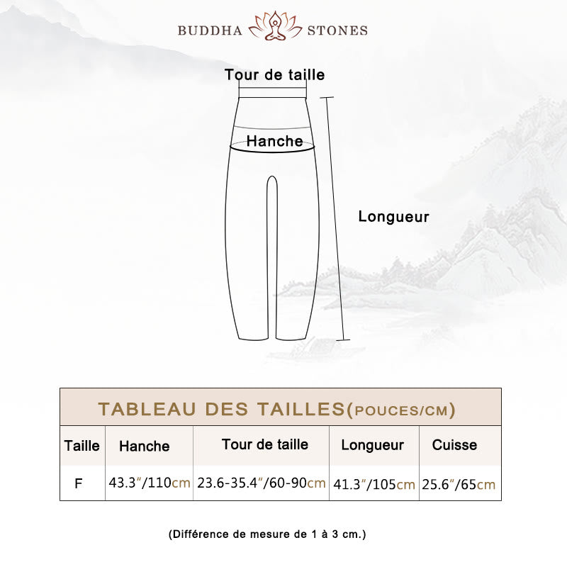 Pantalon de yoga ample à smocks avec petits yeux et plumes de paon pour femme, taille haute - image 5