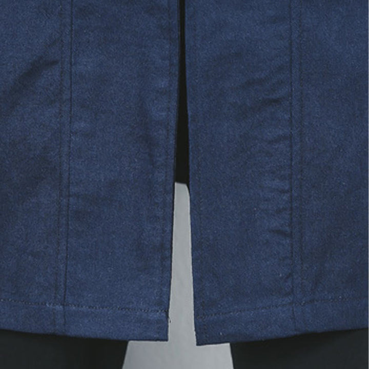 Manteau mi-long en lin à boutons de grenouille simples Buddha Stones Fall pour hommes Zen Clothing - image 12