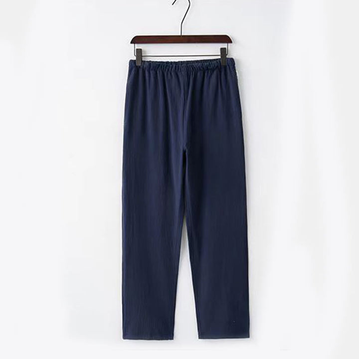 Ensemble pour homme 2 pièces Buddha Stones Tang : chemise à manches longues et pantalon, uniforme traditionnel à boutons griffés. - image 12