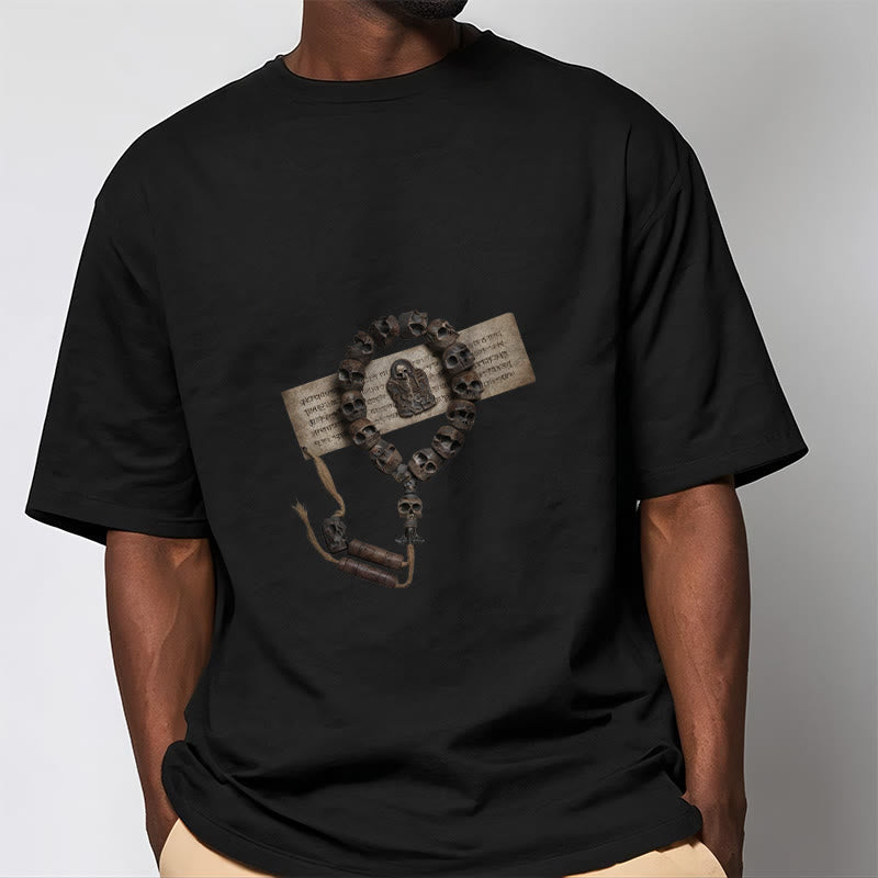 T-shirt à motifs de perles tibétaines représentant des Buddha Stones et le Seigneur de la forêt des cadavres - image 10