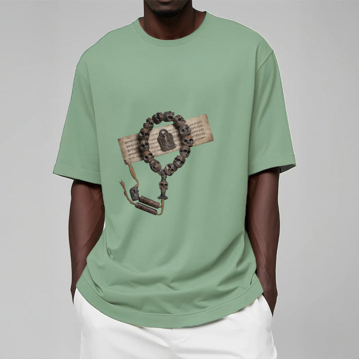 T-shirt à motifs de perles tibétaines représentant des Buddha Stones et le Seigneur de la forêt des cadavres - image 17