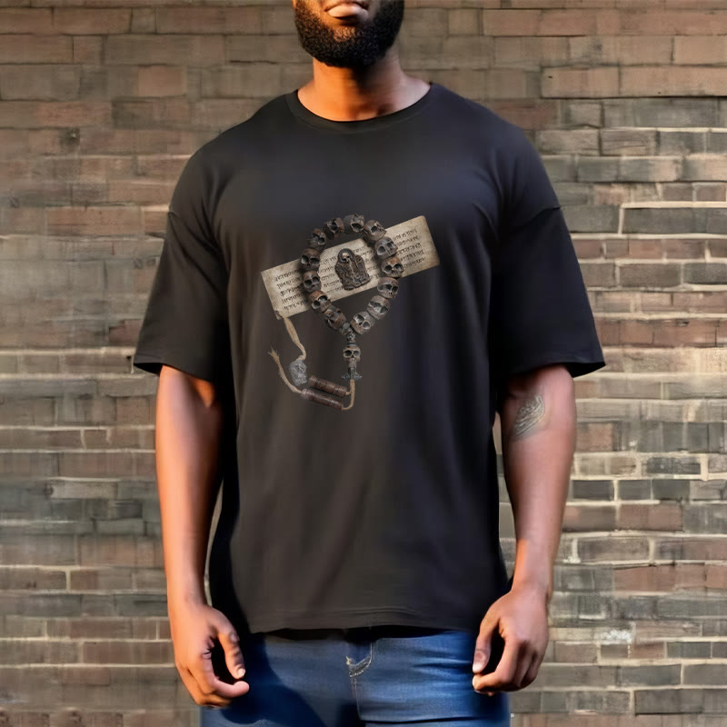 T-shirt à motifs de perles tibétaines représentant des Buddha Stones et le Seigneur de la forêt des cadavres - image 11