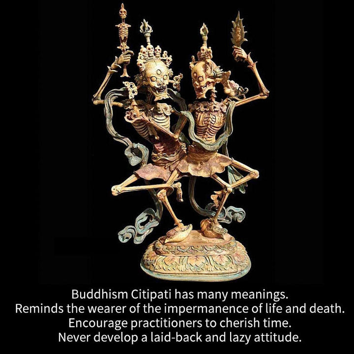 T-shirt avec pendentif en forme de nuages ​​et de crânes de forêt représentant des Buddha Stones tibétaines - image 6