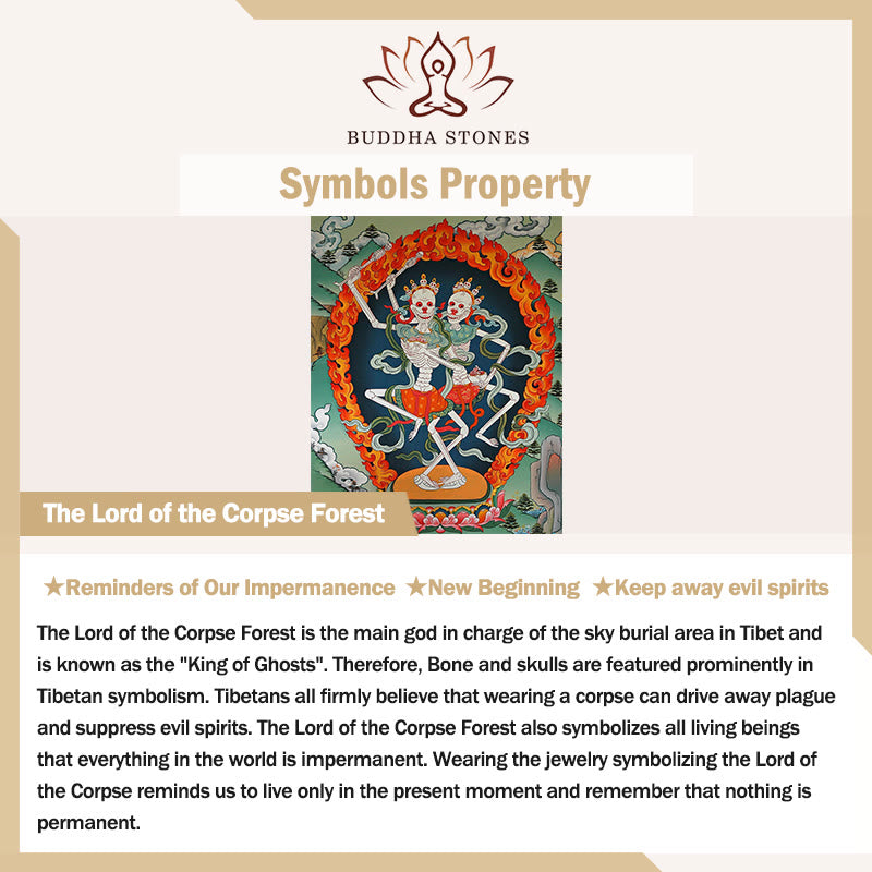 T-shirt tibétain avec Buddha Stones et motif du Seigneur de la forêt des cadavres - image 6