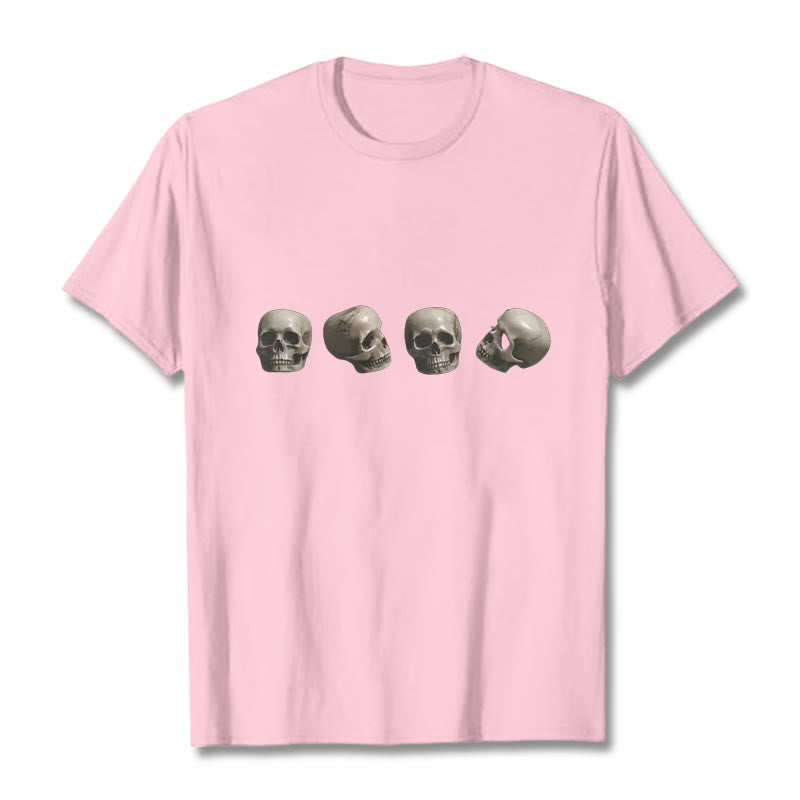 T-shirt à motifs de crânes et de Buddha Stones tibétains Le Seigneur de la forêt des cadavres - Rose clair - 2XL - image 13