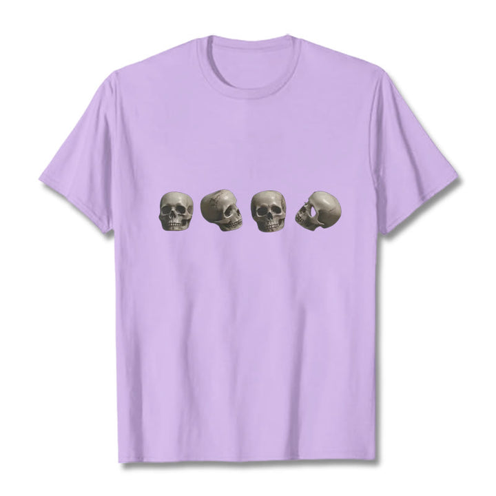 T-shirt à motifs de crânes et de Buddha Stones tibétains Le Seigneur de la forêt des cadavres - Prune - 2XL - image 18