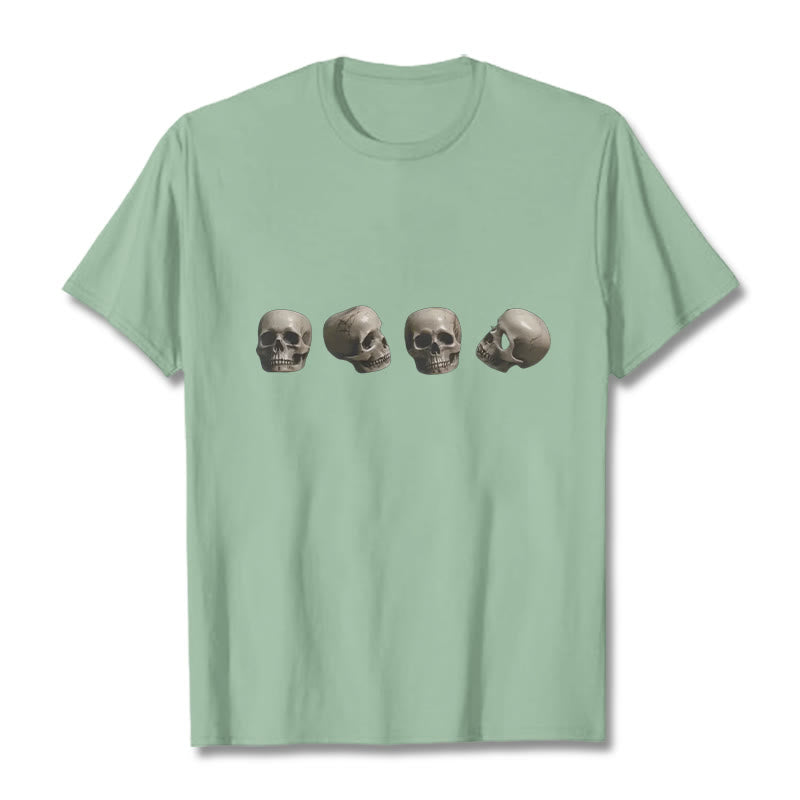 T-shirt à motifs de crânes et de Buddha Stones tibétains Le Seigneur de la forêt des cadavres - Vert pâle - 2XL - image 15
