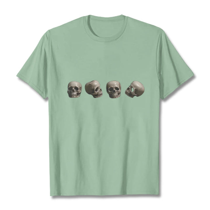 T-shirt à motifs de crânes et de Buddha Stones tibétains Le Seigneur de la forêt des cadavres - Vert pâle - 2XL - image 15