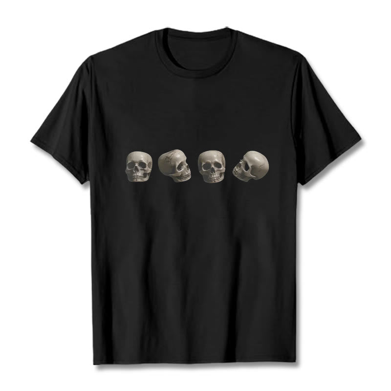 T-shirt à motifs de crânes et de Buddha Stones tibétains Le Seigneur de la forêt des cadavres - Noir - 2XL - image 0
