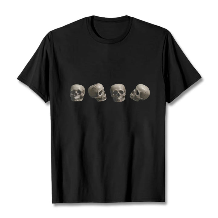T-shirt à motifs de crânes et de Buddha Stones tibétains Le Seigneur de la forêt des cadavres - Noir - 2XL - image 1
